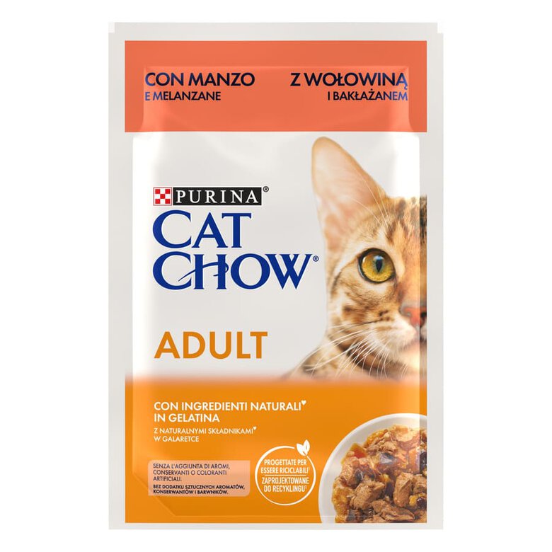 Cat Chow Saquetas Beef para gatos, , large image number null